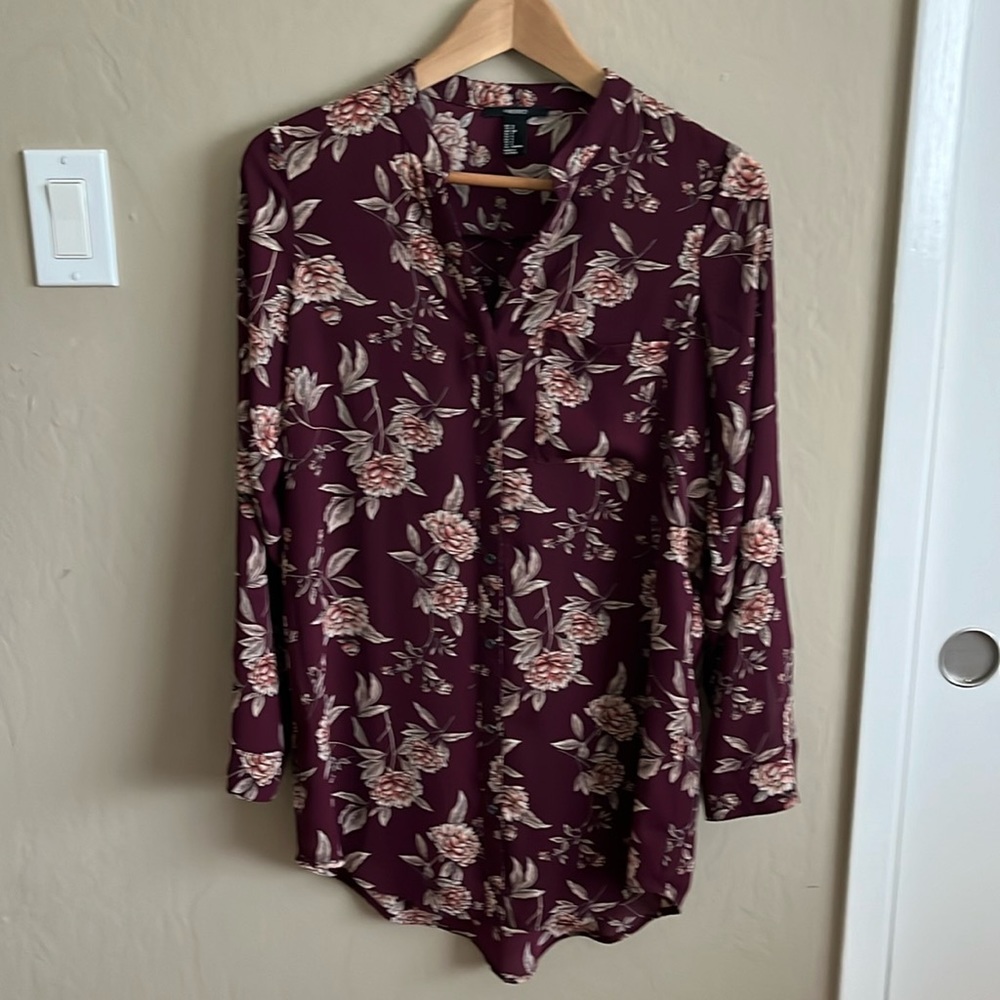 Forever 21 Floral Blouse Top